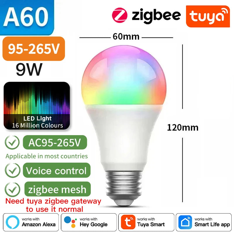 Smart LED Light Bulb – RGB Dimmable WiFi Lamp for Home Automation