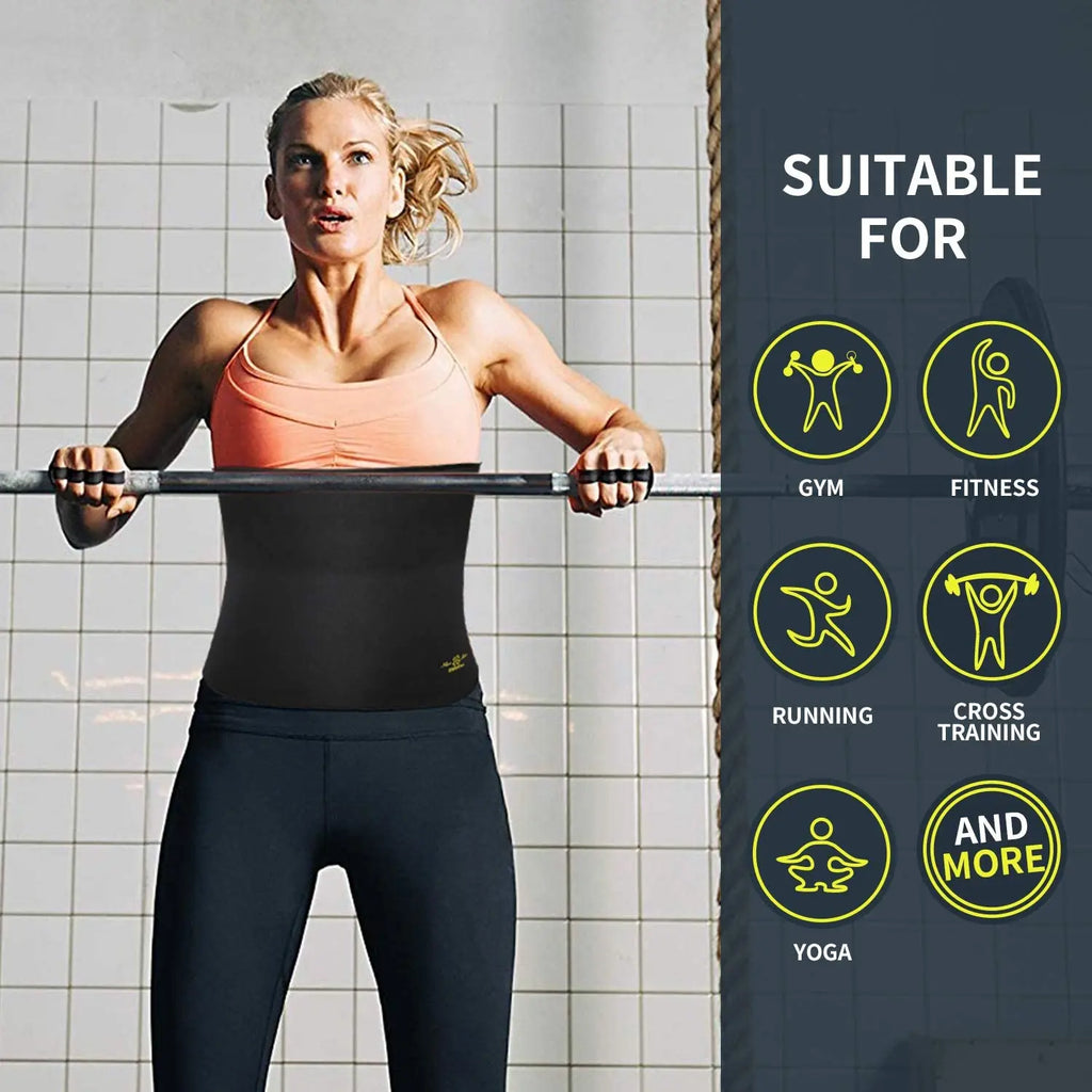 Sweat Waist Trainer Belt – Sauna Slimming Band for Men Workout Belly Fat