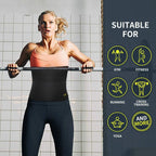 Sweat Waist Trainer Belt – Sauna Slimming Band for Men Workout Belly Fat