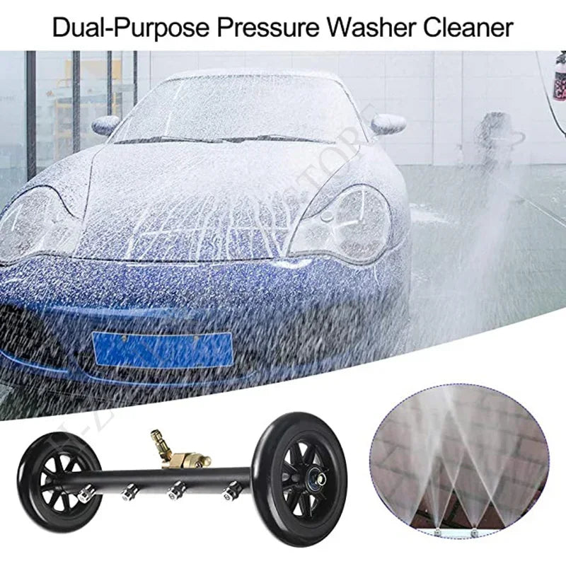 High Pressure Car Chassis Cleaner – 16 Inch Water Broom with Extensions
