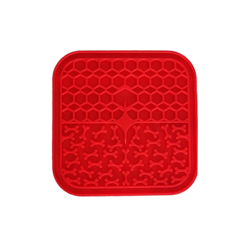 Silicone Slow Feeder Mat – Anti-Choking Pet Licking Bowl for Bath and Grooming