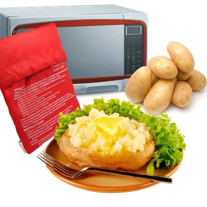 Reusable Microwave Potato Bags – Fabric Cooking Pouches for Baked Potatoes