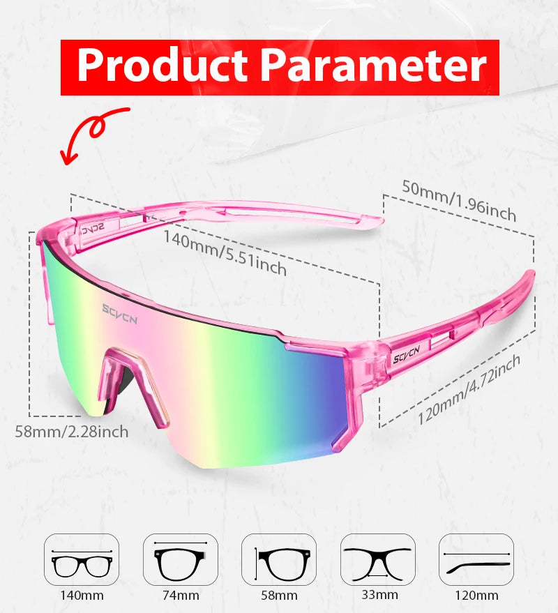 UV400 Cycling Sunglasses – Polarized Sport Eyewear for Outdoor MTB and Fishing