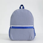 Seersucker Striped Backpack – Classic Kids Book Bag for Preschool