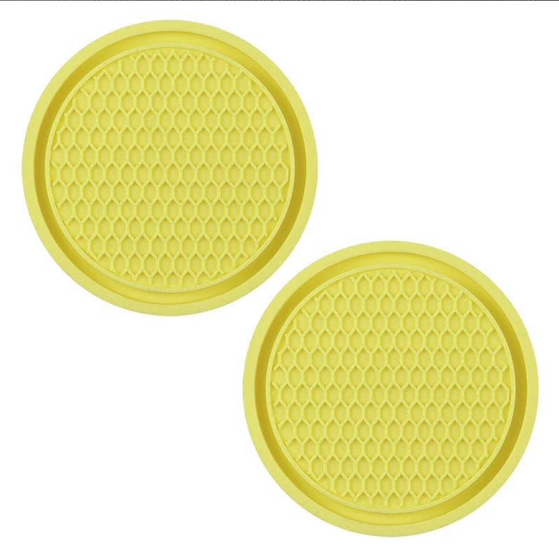 Bling Rhinestone Car Coasters – Anti-Slip Cup Holder Mats for Auto Interior