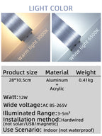Modern Minimalist Wall Lamp – Aluminum LED Sconce for Bedroom and Living Room