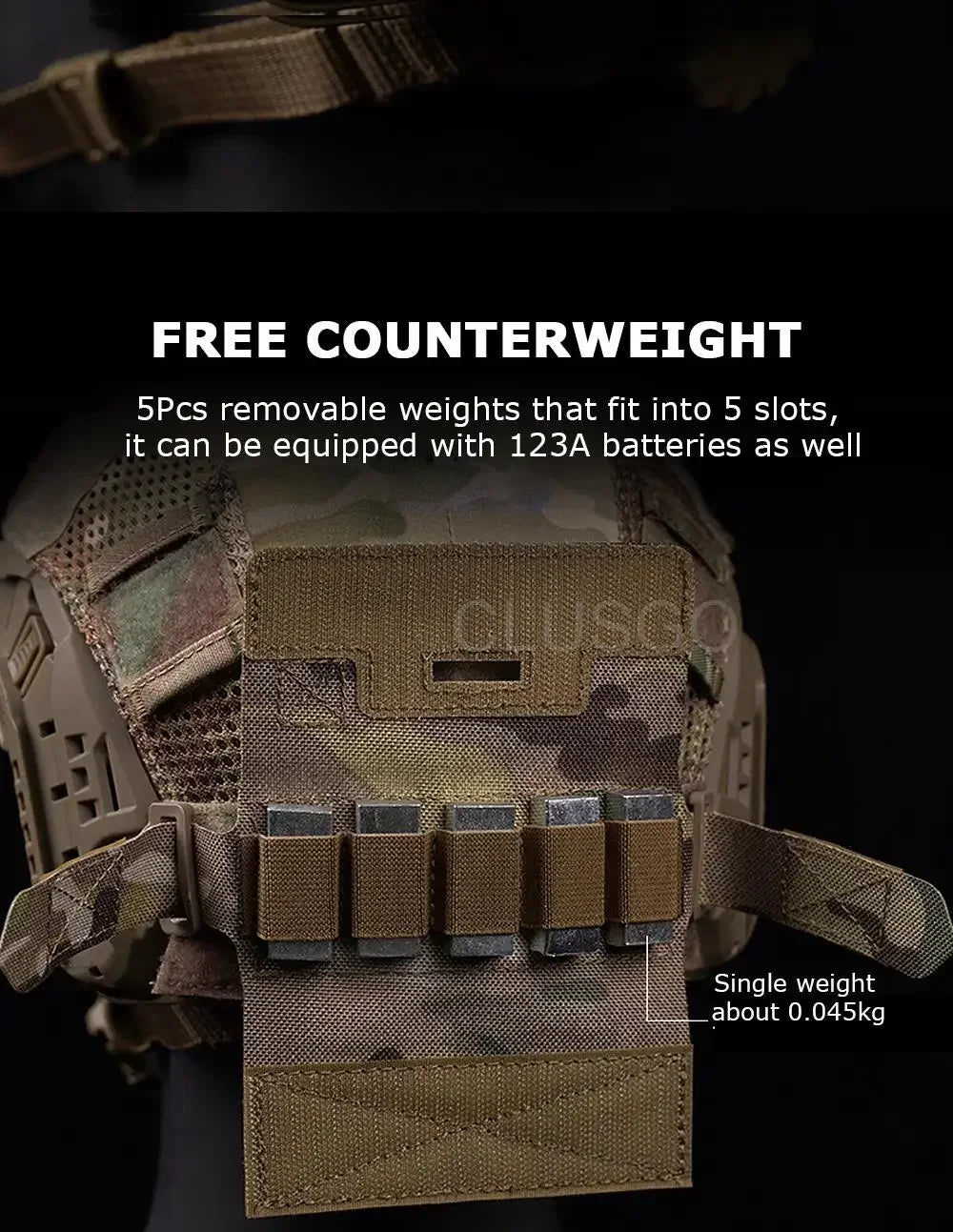 Tactical Helmet Counterbalance Pouch – Adjustable Weight Bag for Airsoft