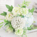 Silk Peony and Hydrangea Bouquet – Artificial Floral Decor for Wedding Home