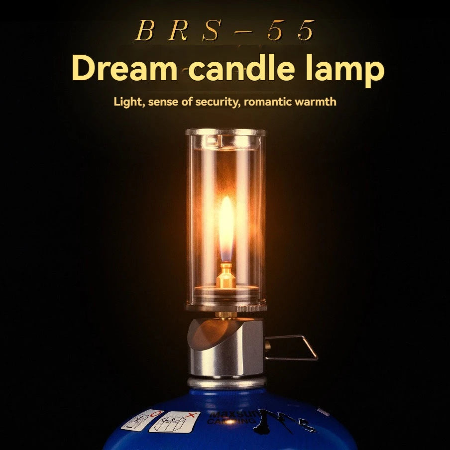 Windproof Gas Camping Lantern – Dreamlike Candlelight for Outdoor Lighting