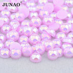 White AB Flatback Pearls – Assorted Size Beads for DIY Crafts and Jewelry