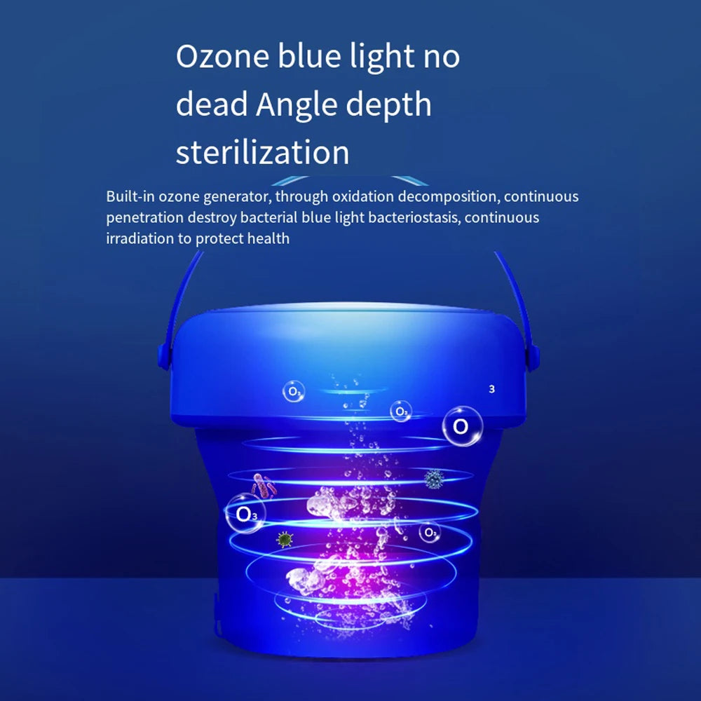 Portable Folding Washing Machine – Ultrasonic Mini Washer for Travel and Home