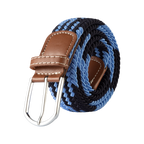 Woven Elastic Canvas Belt – Stretch Braided Buckle Strap for Casual Jeans