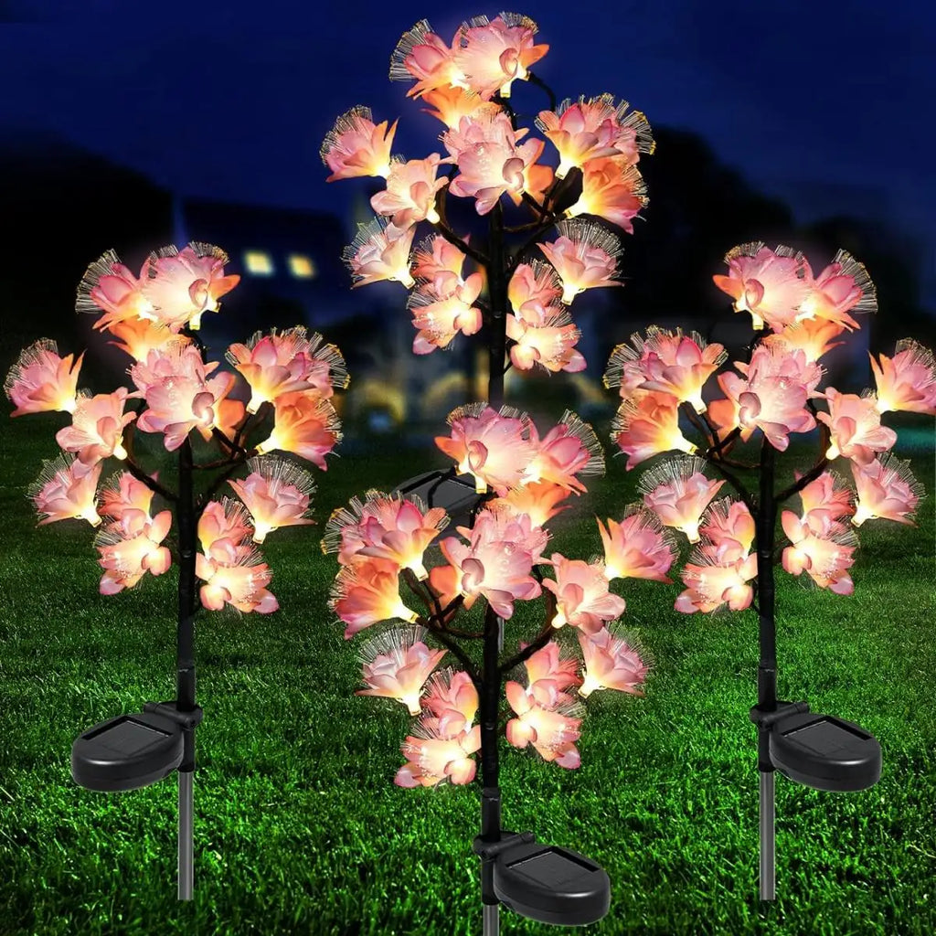 LED Camellia Solar Lights – Waterproof Flower Lamps for Outdoor Garden Decor