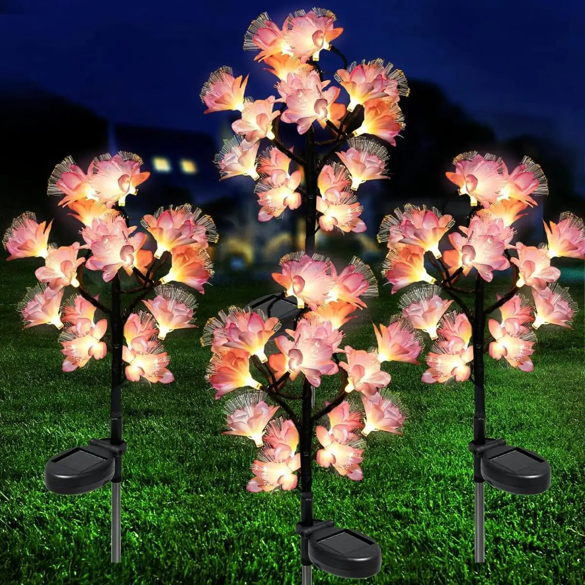 LED Camellia Solar Lights – Waterproof Flower Lamps for Outdoor Garden Decor