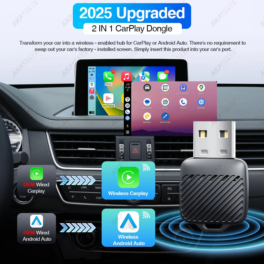 Wireless CarPlay Adapter – Plug and Play Dongle for OEM Wired Systems