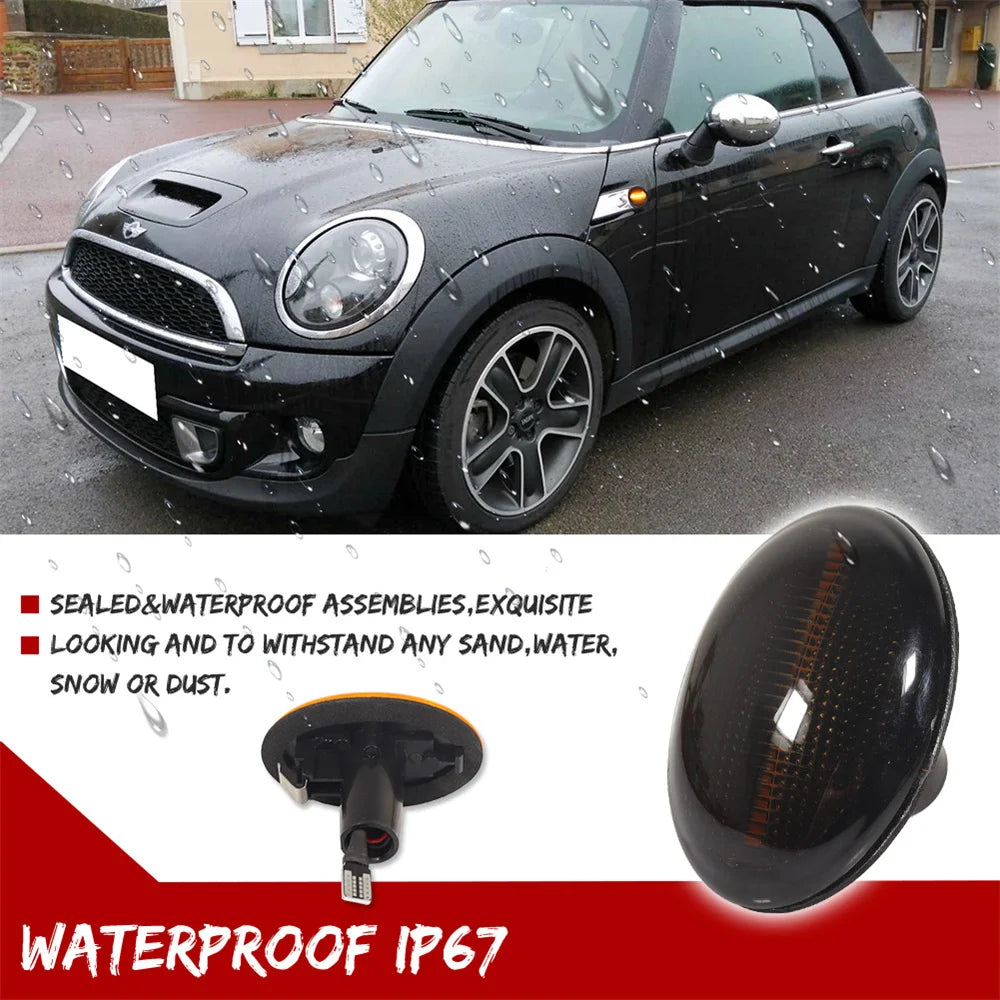 Amber LED Fender Side Marker Lights – Turn Signal Lamp for Mini Cooper R55-R59