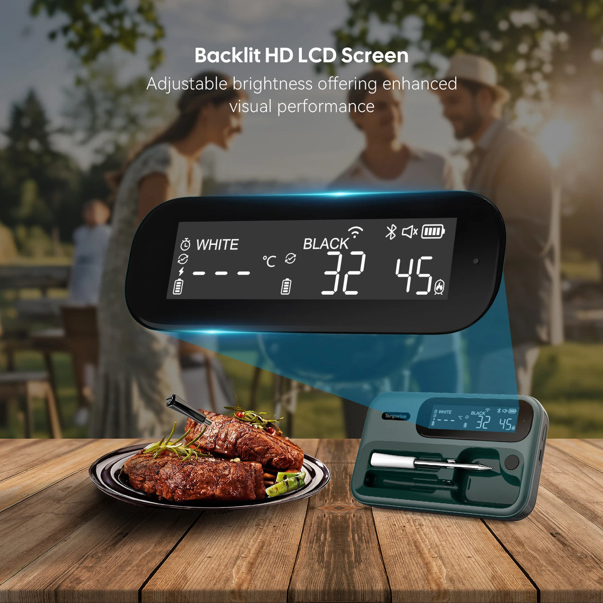 Wireless Meat Thermometer – WiFi and Bluetooth BBQ Probe for Cooking