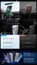 Magnetic Wireless Car Charger – 15W Air Vent Mount for iPhone 16 15 14 13