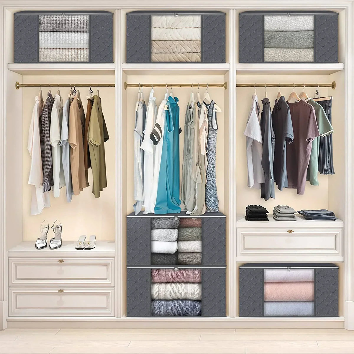 Foldable Clothes Storage Bag – Large Capacity Container for Closet Organization
