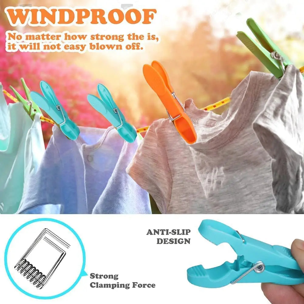 Plastic Laundry Clothespins – Durable Hanging Pegs for Drying Clothes