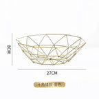 Modern Iron Fruit Basket – Decorative Wire Storage Bowl for Home Kitchen
