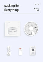 Folding Portable Desk Fan – 10800mAh Rechargeable Air Cooler for Camping
