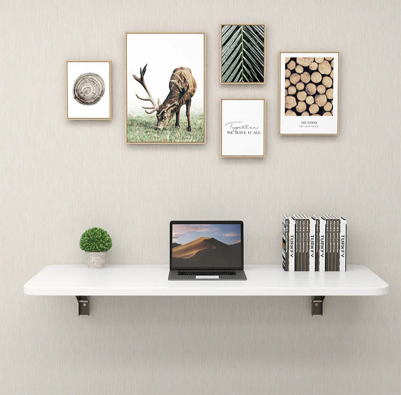 Wall-Mounted Folding Table – Space-Saving Desk for Kitchen or Living Room