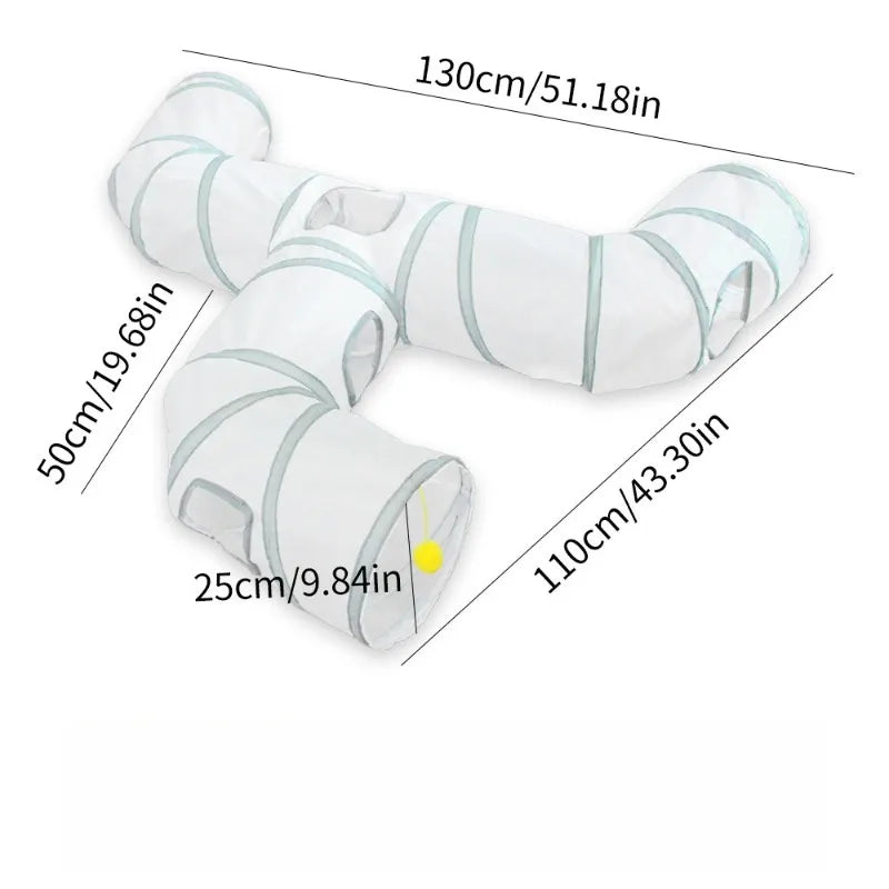 Collapsible Cat Tunnel – Interactive Play Tube for Indoor Pet Exercise