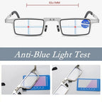 Folding Metal Reading Glasses – Anti-Blue Light Eyewear for Men and Women