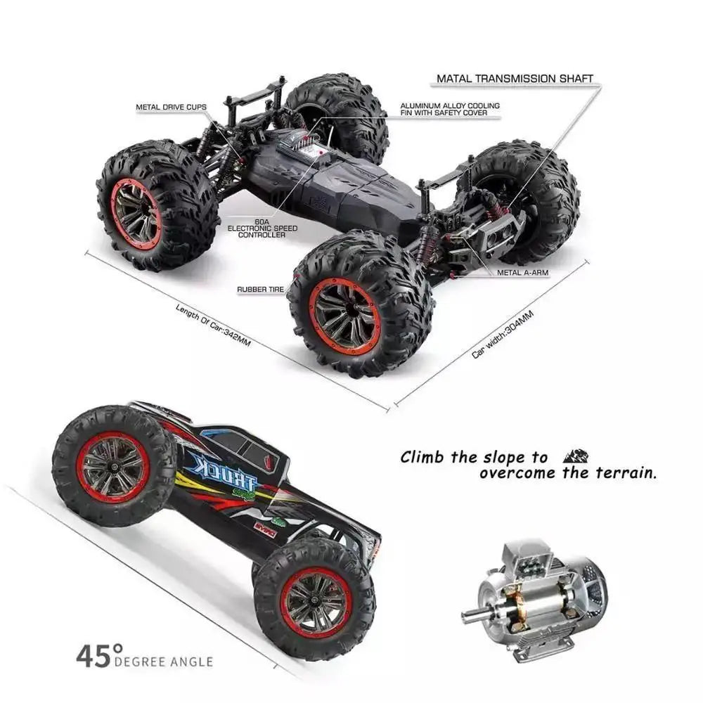 1:10 RC Monster Truck – 4WD High-Speed Off-Road Vehicle for Kids