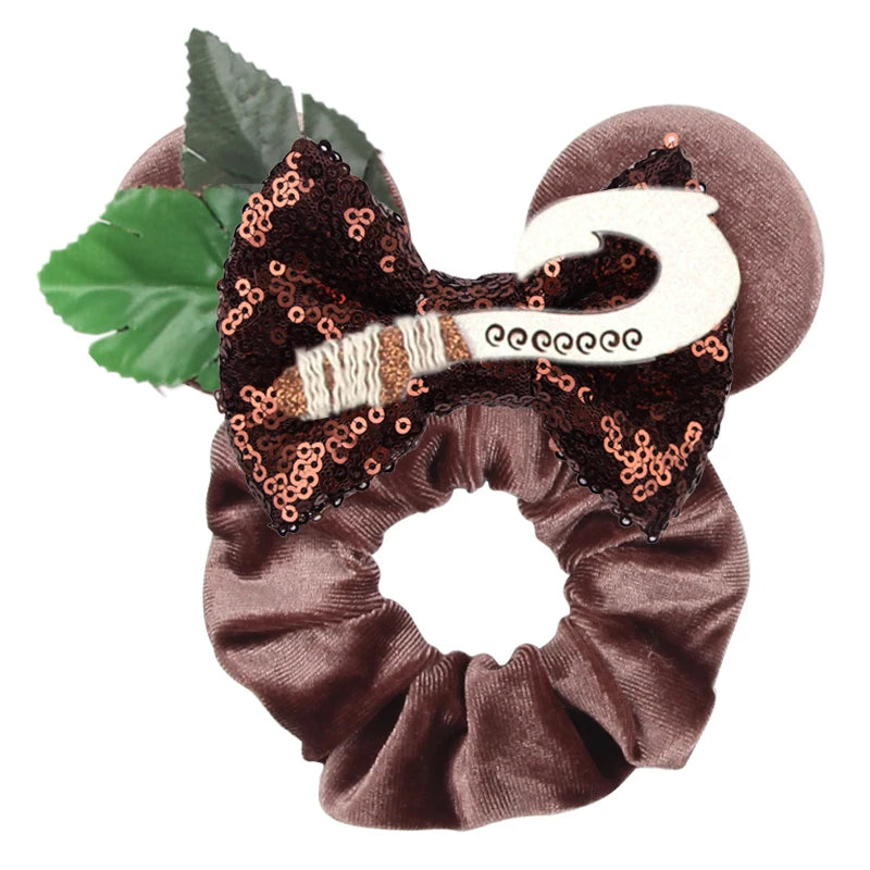 Velvet Sequin Mouse Ear Scrunchies – Elastic Hair Accessories for Kids Party