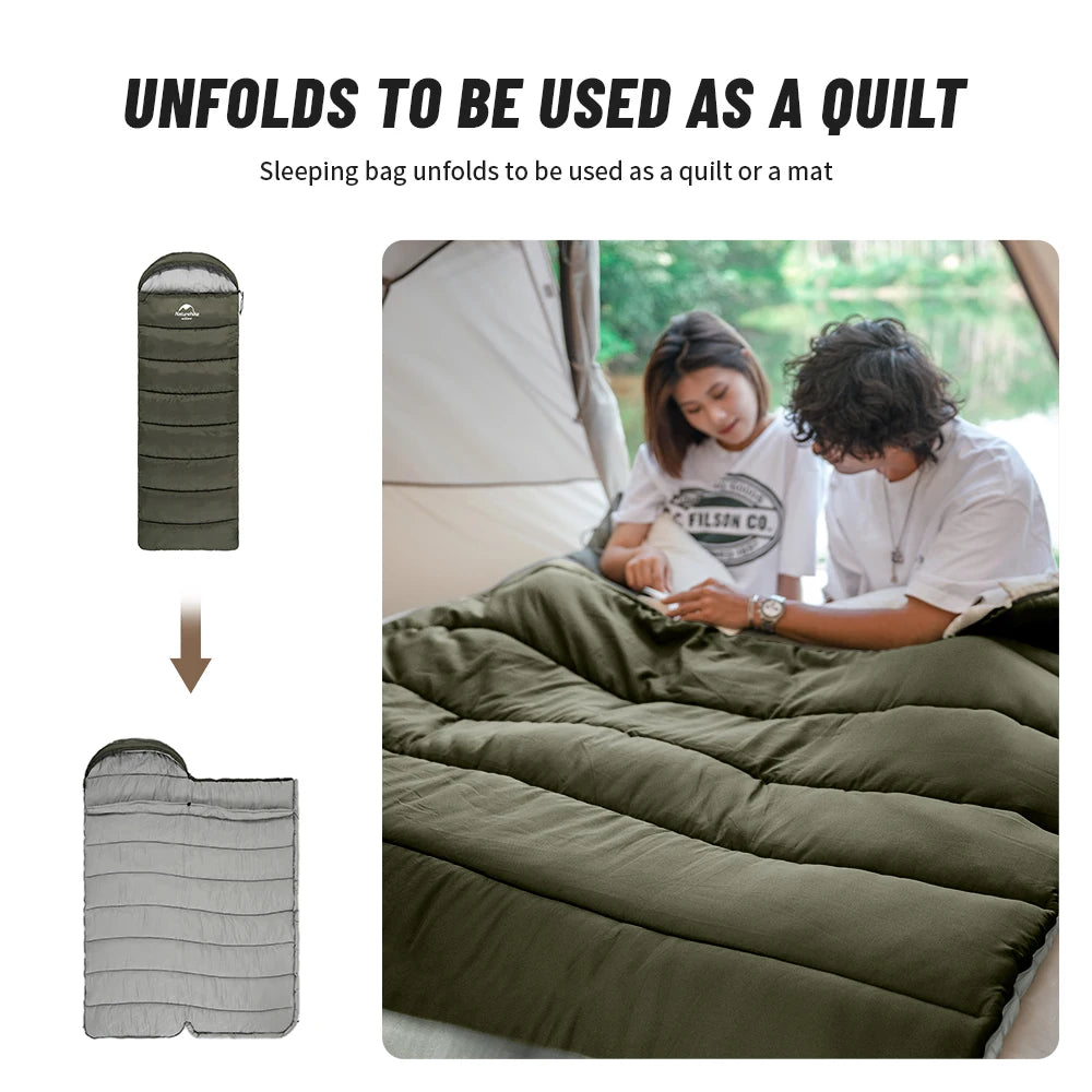 Ultralight Cotton Sleeping Bag – Waterproof Winter Gear for Outdoor Camping