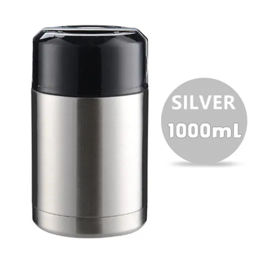Stainless Steel Vacuum Lunch Box – 1000ML Insulated Food Container for Travel
