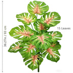 Artificial Monstera Plant – 104cm Plastic Palm Tree for Home Office Decor