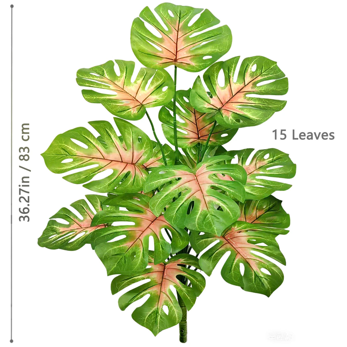 Artificial Monstera Plant – 104cm Plastic Palm Tree for Home Office Decor