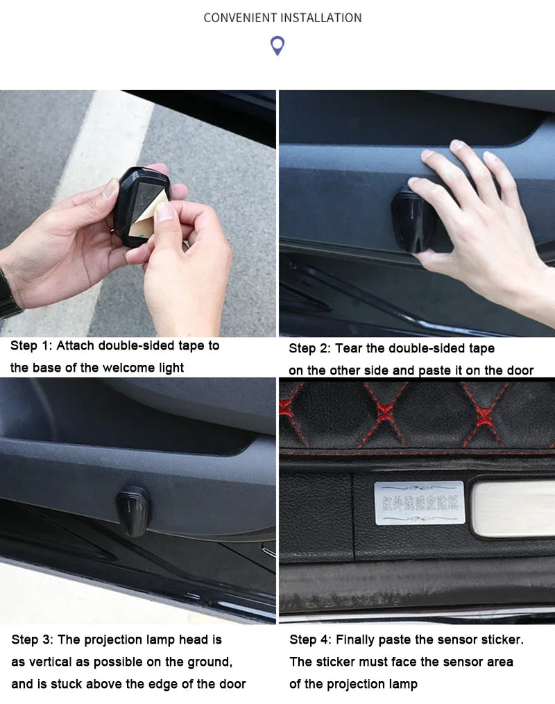 LED Door Projector Lights – Rechargeable Welcome Lamps for BYD Atto 3