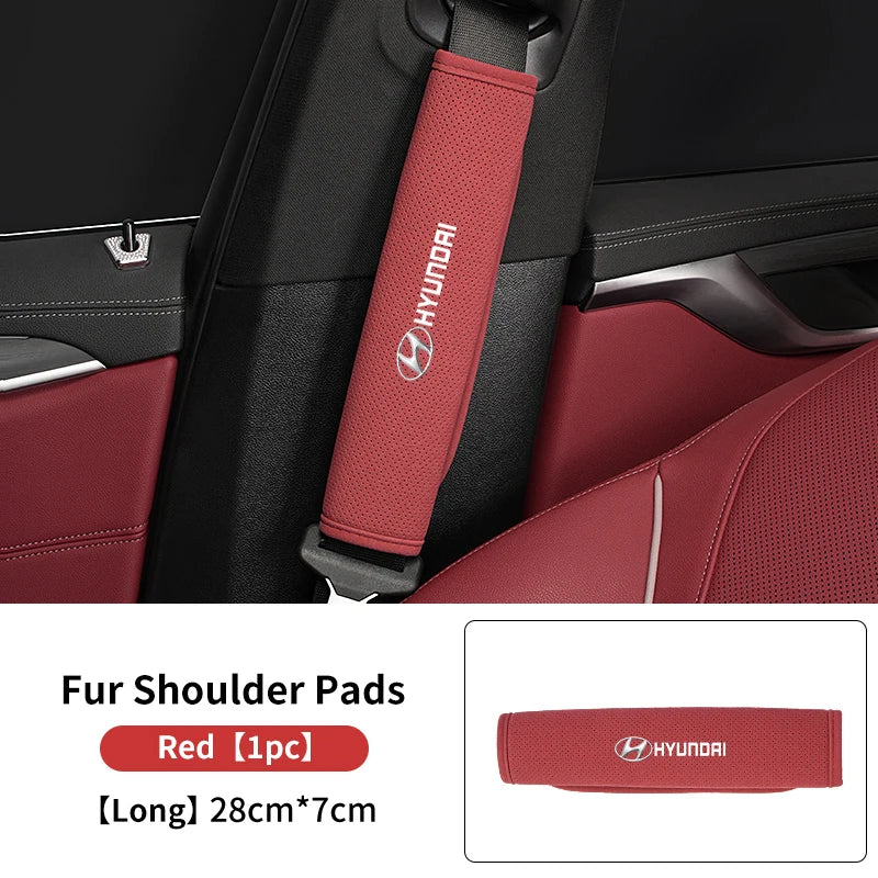 Suede Seat Belt Pads – Shoulder Protection for Hyundai Interior Comfort