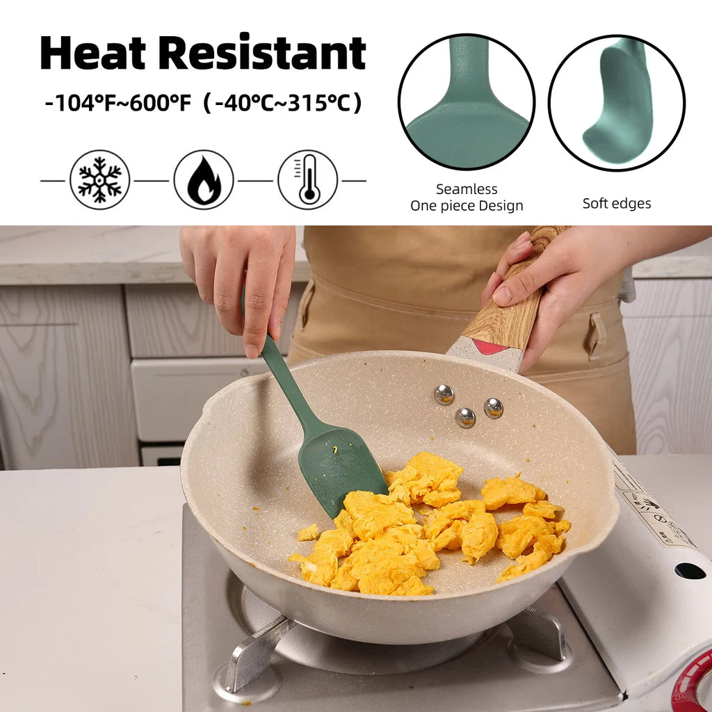 Silicone Spatula Set – Heat Resistant Non-Stick Tools for Baking and Cooking