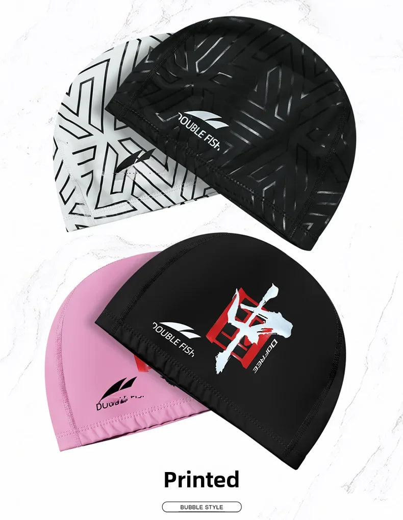 Waterproof PU Swimming Cap – Unisex Adult Professional Hat for Lap Training