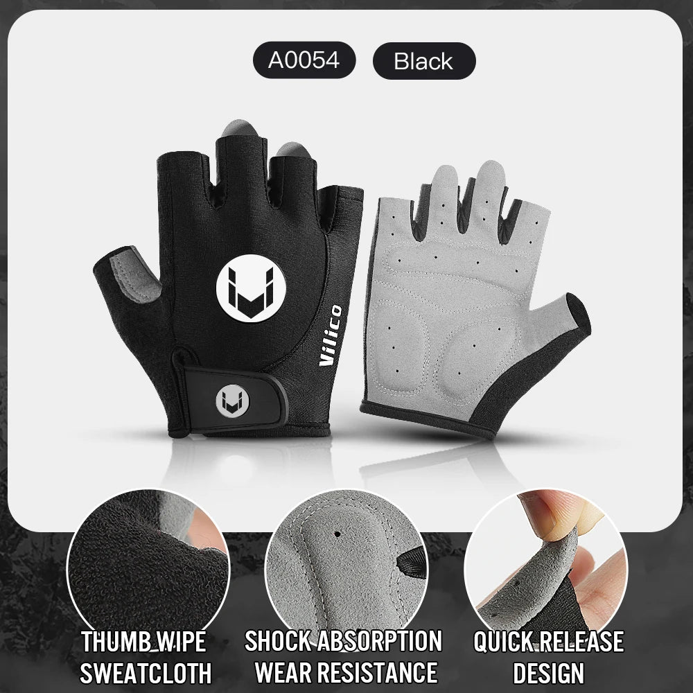 Anti-Slip Full Finger Cycling Gloves – Breathable MTB Gear for Men and Women