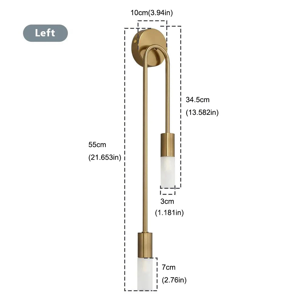 Modern LED Wall Lamp – Minimalist Black and Gold Lighting for Home Decor