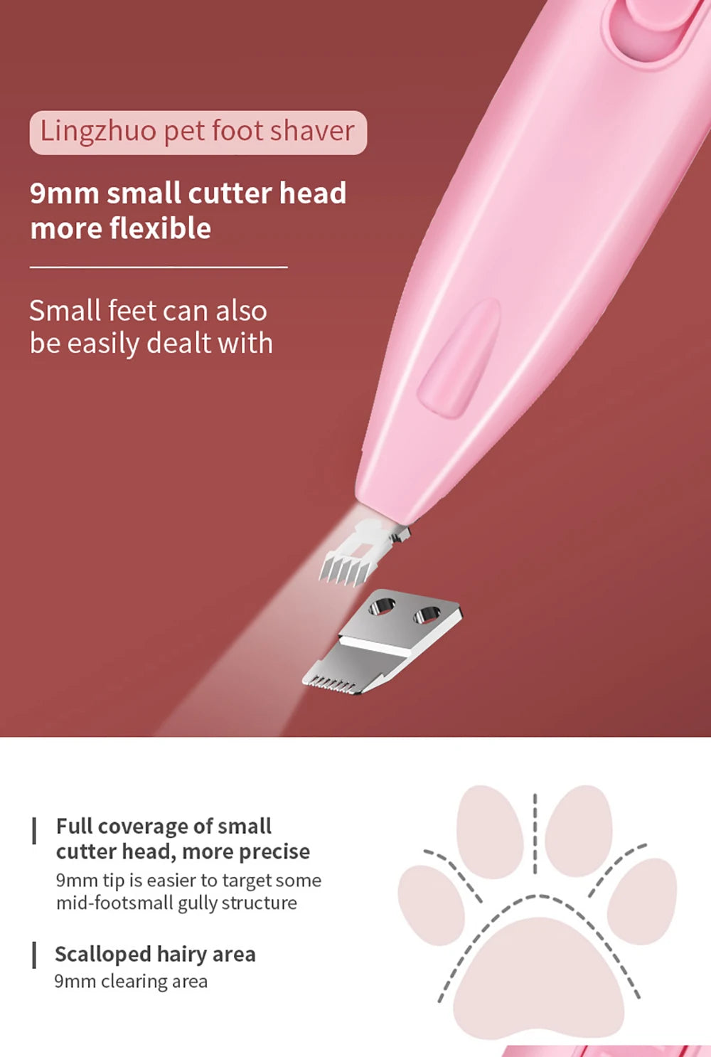 Electric Pet Hair Trimmer – Professional Grooming Tool for Dogs and Cats