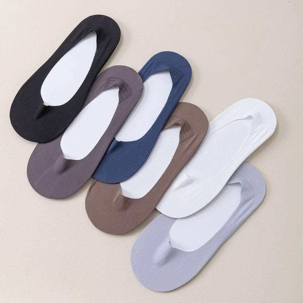 Men's Low Cut No Show Socks – Breathable Silicone Non-Slip for Daily Wear