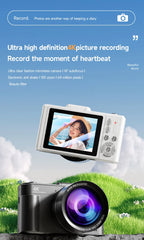 4K 64MP Compact Digital Camera – 18X Zoom for Travel Vlogging and Photography