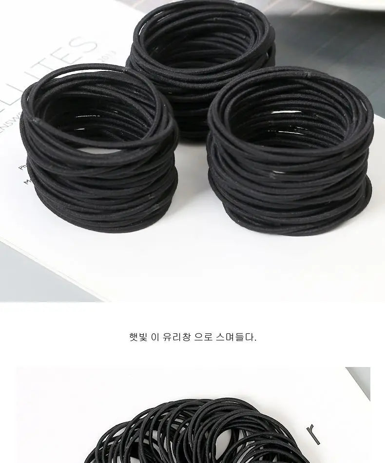 Nylon Elastic Hair Bands – 3.5CM Soft Ponytail Scrunchies for Daily Styling