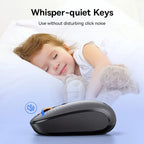 Wireless Bluetooth Mouse – Silent 1600 DPI Optical for Laptop and Tablet