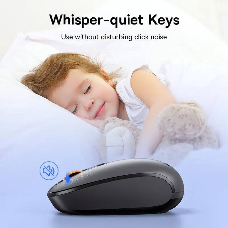 Wireless Bluetooth Mouse – Silent 1600 DPI Optical for Laptop and Tablet