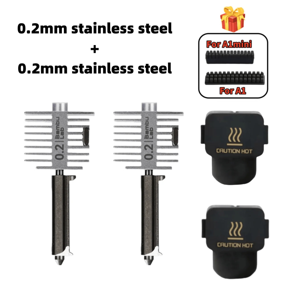 Hardened Steel Hotend Kit – High Speed 3D Printer Nozzle for Bambu Lab A1