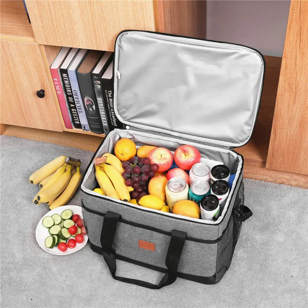 35L Collapsible Insulated Cooler Bag – Large Picnic Box for Outdoor Camping BBQ