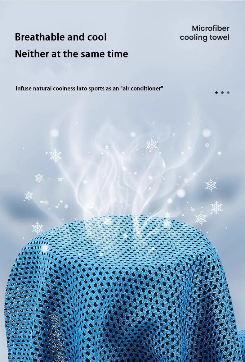 Round Microfiber Golf Towel – Silicone Wrapped Cooling Towel for Sports Fitness